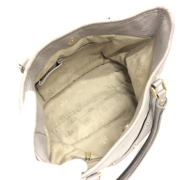 Tory Burch logo Tote bag Leather gray/GoldHardware - Picture 9 of 15
